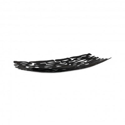 Alessi Bark Centrotavola in acciaio dal design moderno e dalle linee eleganti Colore: Nero
