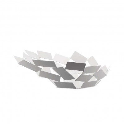 Alessi La Stanza dello Scirocco Centrotavola in acciaio dal design moderno ed elegante Colore: Bianco