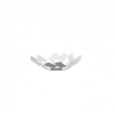 Alessi La Stanza dello Scirocco Cestino in acciaio dal design moderno ed elegante Colore: Bianco