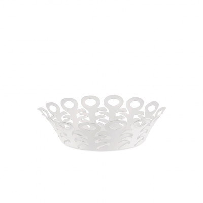  Alessi - Vimini - Cestino piccolo in acciaio dal design moderno - Colore: Bianco - SKU: BM21/21W 