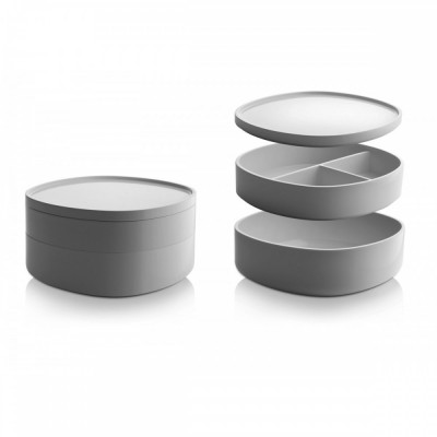 Alessi - Birillo - Contenitore da bagno a scomparti - Colore: Bianco - SKU: PL17W