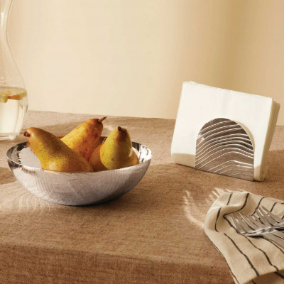  Alessi - Veneer - Coppa grande in acciaio inossidabile con decoro in rilievo dalle linee moderne - SKU: PU06/29- 