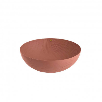 Alessi Veneer Coppa piccola in acciaio inossidabile con decoro in rilievo dalle linee moderne Colore: Marrone