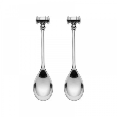  Alessi - Dressed - Cucchiaini a Martelletto Set 2pz - Colore: Acciaio - SKU: MW20S2 