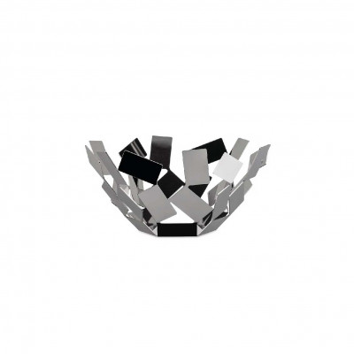 Alessi La Stanza dello Scirocco Fruttiera in acciaio dal design moderno ed elegante Colore: Acciaio
