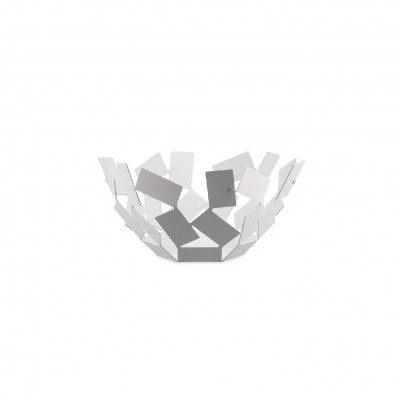 Alessi La Stanza dello Scirocco Fruttiera in acciaio dal design moderno ed elegante Colore: Bianco