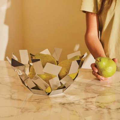  Alessi - La Stanza dello Scirocco - Fruttiera in acciaio dal design moderno ed elegante - SKU: MT02- 