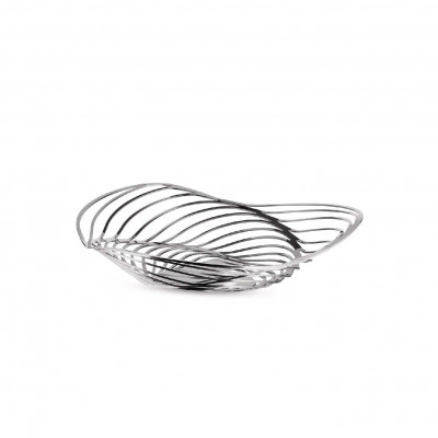 Alessi Trinity Fruttiera in acciaio dal design moderno ed elegante Colore: Acciaio