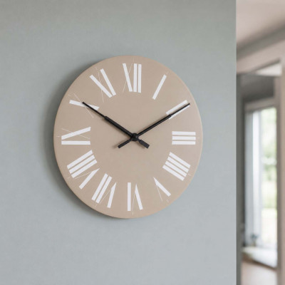 Alessi Firenze Orologio da parete in metallo rotondo Colore: Grigio