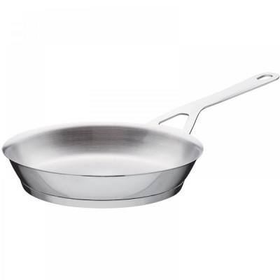 Alessi - Pots & Pans - Padella in acciaio Manico Lungo 28" - Colore: Acciaio - SKU: AJM110/28
