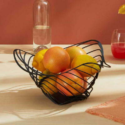  Alessi - Trinity - Porta agrumi piccolo in acciaio colorato con resina dalle linee moderne - Colore: Nero - SKU: ACO04/12B 