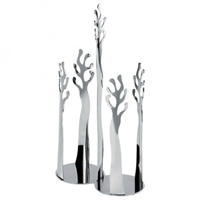 Alessi - Mediterraneo - Portabicchieri in acciaio per bicchieri di plastica - Colore: Acciaio - SKU: ESI19