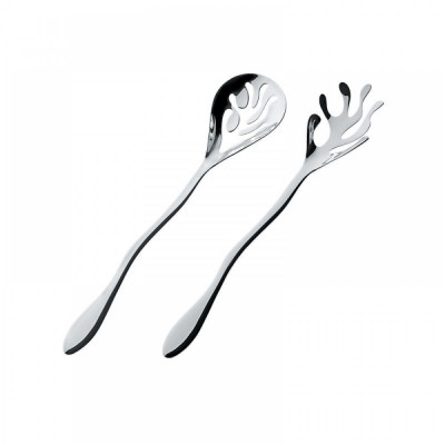  Alessi - Mediterraneo - Posate per Insalata Set 2pz - Colore: Acciaio - SKU: ESI16SET 