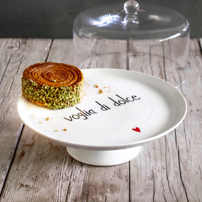Simple Day - Voglia di dolce - Alzata per dolci e torte in gres - Colore: Bianco - SKU: 10010929