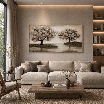 Art Maiora Quadro a tema natura dipinto a mano su tela Soffio 110x65