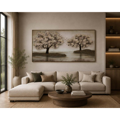 Art Maiora Quadro a tema natura dipinto a mano su tela Soffio 130x70