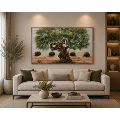 Art Maiora Quadro a tema paesaggistico dipinto su tela Ulivo 150x100