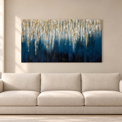 Art Maiora Quadro astratto acrilico su tela Splendore 150x100 Colore: Ottanio