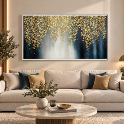 Art Maiora Quadro astratto dipinto a mano su tela Galassia 150x80