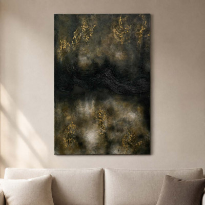 Art Maiora Quadro astratto dipinto a mano su tela Nel Cuore dell'Inchiostro 100x150