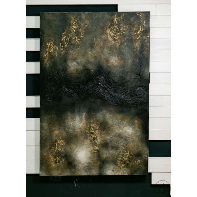 Art Maiora Quadro astratto dipinto a mano su tela Nel Cuore dell'Inchiostro 100x150