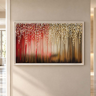 Art Maiora Quadro astratto dipinto a mano su tela Sogno 110x65 Colore: Rosso