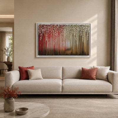 Art Maiora Quadro astratto dipinto a mano su tela Sogno 120x80 Colore: Rosso