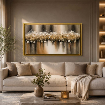 Art Maiora Quadro astratto moderno dipinto su tela Fiori in Libertà 130x70