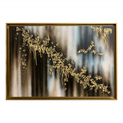 Art Maiora Quadro astratto moderno su tela Scorcio d'Oro 120x80