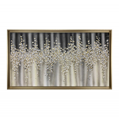 Art Maiora Quadro astratto su tela dipinto a mano Comete 130x70 Colore: Bianco/Nero
