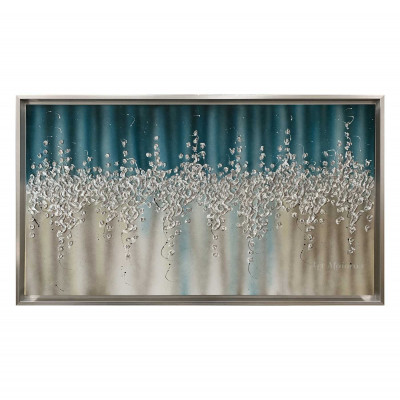 Art Maiora Quadro astratto su tela dipinto a mano Comete 130x70 Colore: Blu