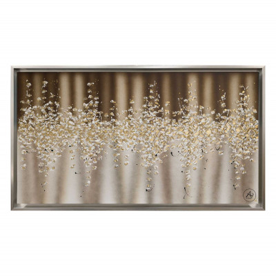 Art Maiora Quadro astratto su tela dipinto a mano Comete 130x70 Colore: Marrone