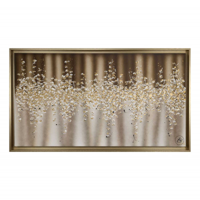 Art Maiora Quadro astratto su tela dipinto a mano Comete 150x80 Colore: Marrone