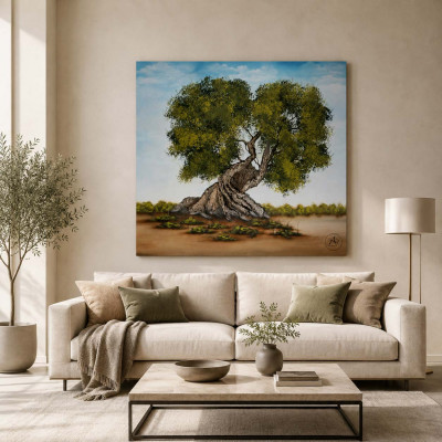 Art Maiora Quadro con paesaggio acrilico su tela Amore Secolare 100x100