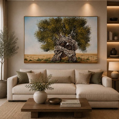 Art Maiora Quadro con paesaggio acrilico su tela Doppia Anima 150x100 Colore: Verde