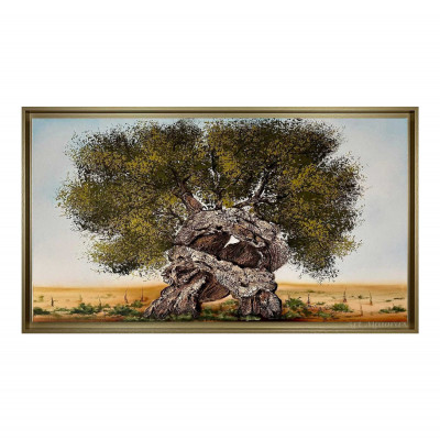 Art Maiora Quadro con paesaggio acrilico su tela Doppia Anima 150x80 Colore: Verde
