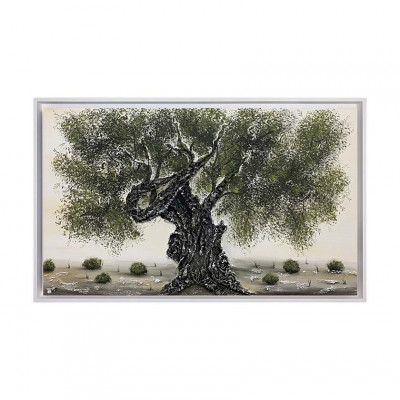Art Maiora - Ulivo - Quadro con paesaggio dipinto a mano su tela di cotone "Ulivo" 120x80 - SKU: ULV-G-NT