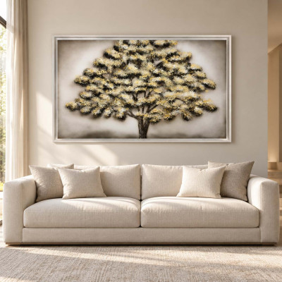 Art Maiora Quadro con paesaggio natura Candoro 150x80 Colore: Bianco