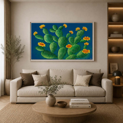 Art Maiora Quadro contemporaneo su tela Ficudinnia 120x80 Colore: Giallo