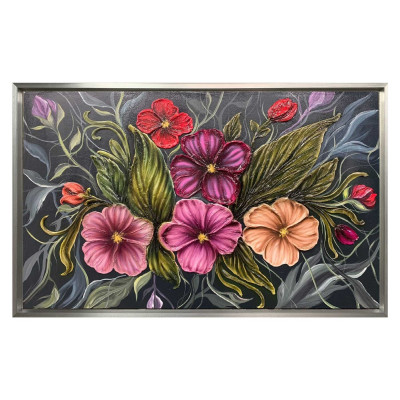 Art Maiora Quadro floreale dipinto su tela Pink Palette 120x80