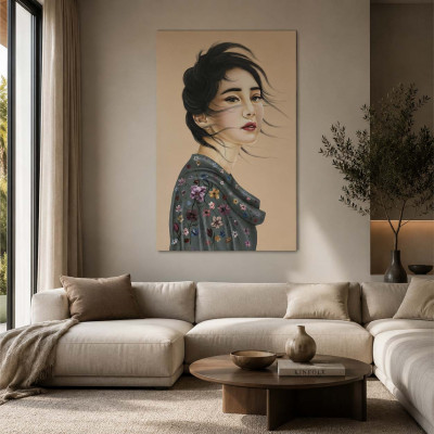 Art Maiora Quadro materico dipinto a mano su tela Sakura 100x150 Colore: Rosa