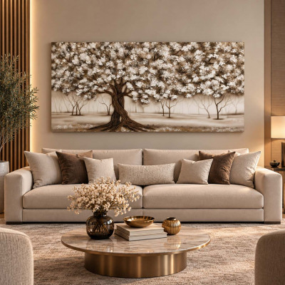 Art Maiora Quadro moderno acrilico su tela Intreccio 150x80 Colore: Bianco
