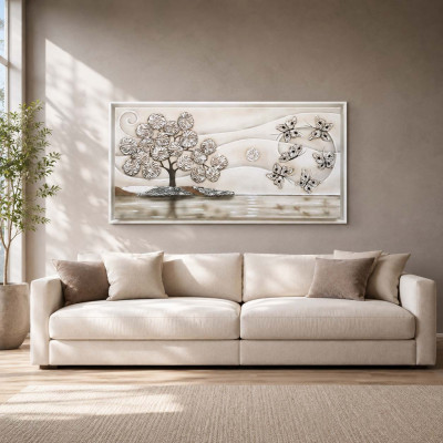 Art Maiora Quadro moderno con paesaggio natura Volo New 130x70