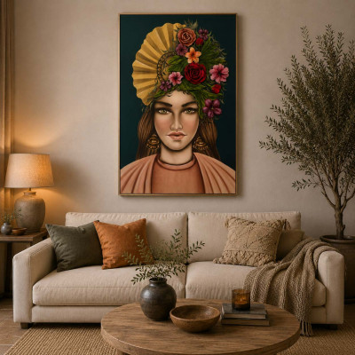 Art Maiora Quadro moderno dipinto a mano La Primavera 80x120 Colore: Rosa