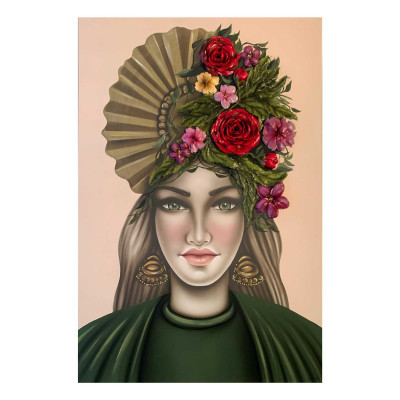 Art Maiora Quadro moderno dipinto a mano La Primavera 80x120 Colore: Verde