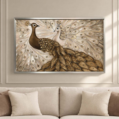Art Maiora Quadro moderno dipinto a mano su tela Gioiel 120x80 Colore: Oro