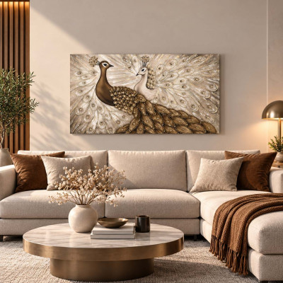 Art Maiora Quadro moderno dipinto a mano su tela Gioiel 150x80 Colore: Oro