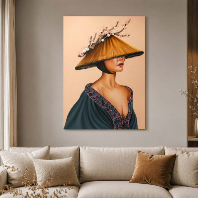 Art Maiora Quadro moderno dipinto a mano Tokyo 100x150 Colore: Antracite