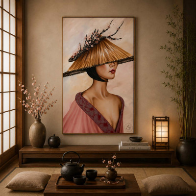 Art Maiora Quadro moderno dipinto a mano Tokyo 100x150 Colore: Rosa