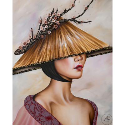 Art Maiora Quadro moderno dipinto a mano Tokyo 80x120 Colore: Rosa